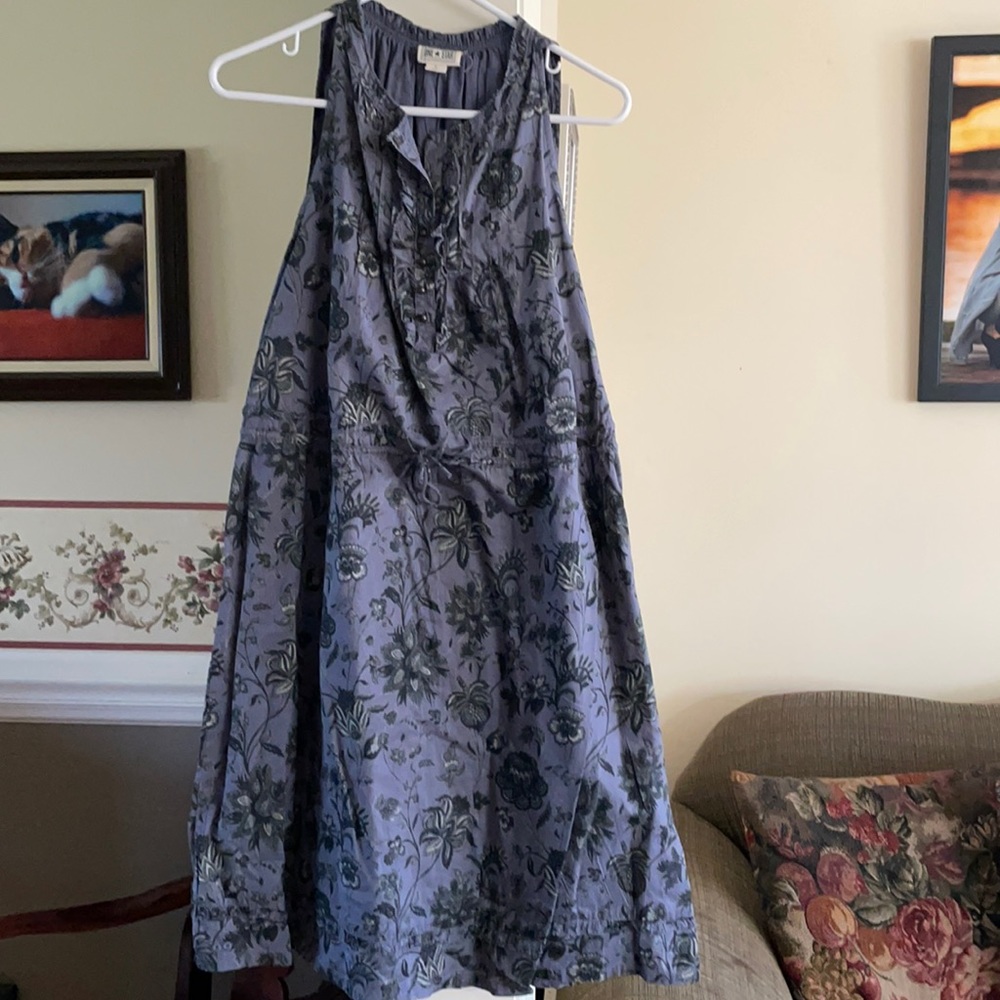 Converse One Star floral cotton sleeveless dress with lining, cute tie waist